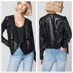 NEW BLANKNYC Iron Girl Croc Embossed Faux Jacket Small